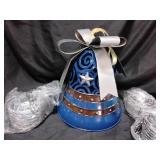 Hanging bell and silver sparkle decor