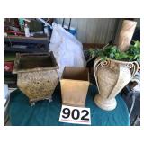 Planters - metal, wood and stand