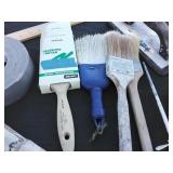 Paint brushes, drop clothes, ruler,  tape, etc.