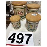 One set of Melody vegetable canisters