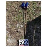 Blue bottle glass yard ornaments