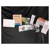 Mp3 player, telephone headset, cds, watch back