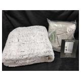 Verawang shower curtain and soft throw