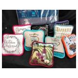 Weighted blanket and mini decorative pillows