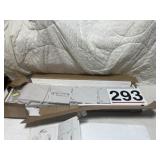 Tall narrow shelves. White. Must assemble.