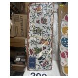 Beaded Christmas table runner