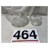 2 crystal bowls