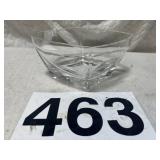 8 inch diameter and 4.5 inch high crystal bowl