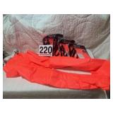 5 medium plastic bib trousers