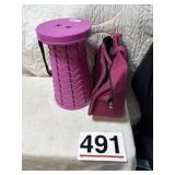 Collapsible stool and bag