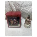 Musical Christmas box and figurine