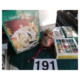 Paper mache angel and ornaments