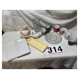 Christmas cups, and miscellaneous dishes