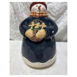 Snowman cookie jar 12 inches tall