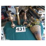 Candle holders and metal flower pocket w/