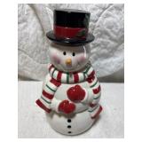 Snowman cookie jar 12 inches tall