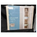 Canvas 6 shelf organizer  and curtain