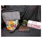 EZ PAK meat bags, clock, flashlight, box, bag