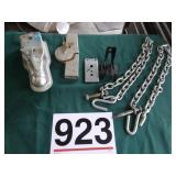 Hitch, brackets and hook chains