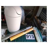 Waste can, shelf liner, Glas-Clear acetate and