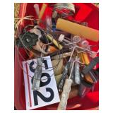 1tot full  of painting stuff