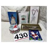 Christmas. Candy cane cake server set.