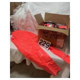 1 case of 25 medium plastic bib trousers