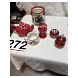 Red elephant, teapot, international certified