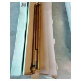 2 decorative curtain rods and finials