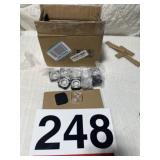 50 five ml square glass jars