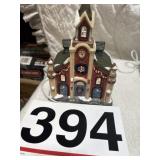 Christmas village Church lights up works