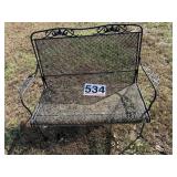 Wrought iron two person seat
