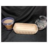 Haegers plat pot and vase