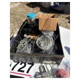 Metal box, miscellaneous snaps, locks, wheels,
