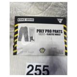 Poly pro pants white elastic weights 50 per bag