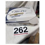 Sta-dri soft, embossed poly aprons one box