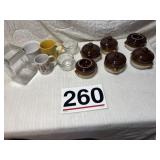 Bowls, dessert, dishes, canister, cups