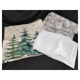 Tree Decorative pilow covers,  white table cloth,