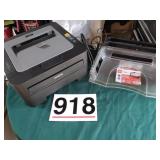 Brother printer and stacking desk trays