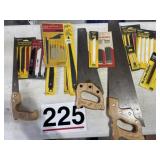Various saws and hand saws