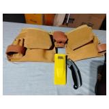 Gold-plated work belts and Stanley box cutter