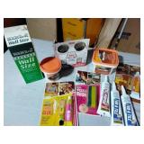 Tub and tile adhesive,  E-pox-e ribbon, wood