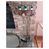 Fireplace wood holder and tools