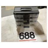 Plastic storage with assorted hardware