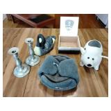 Russian Ushanka, candelabra, duck, etc