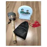 Vintage Buddhist hand wheel, vintage Japanese