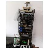 Rack with misc items