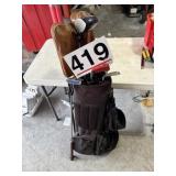 Wilson Fareway driver, pitching wedge, ball