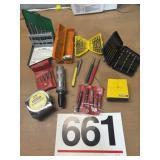 Impact driver screw, extractors drill, bits tapes