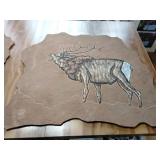 Elk Slate stone art